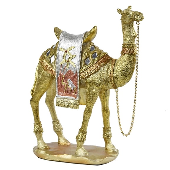YIEMEEN Elegant Camels Statue Middle Eastern Styles Gold Desert Figurine for Bedroom and Living Room Tabletop Decors