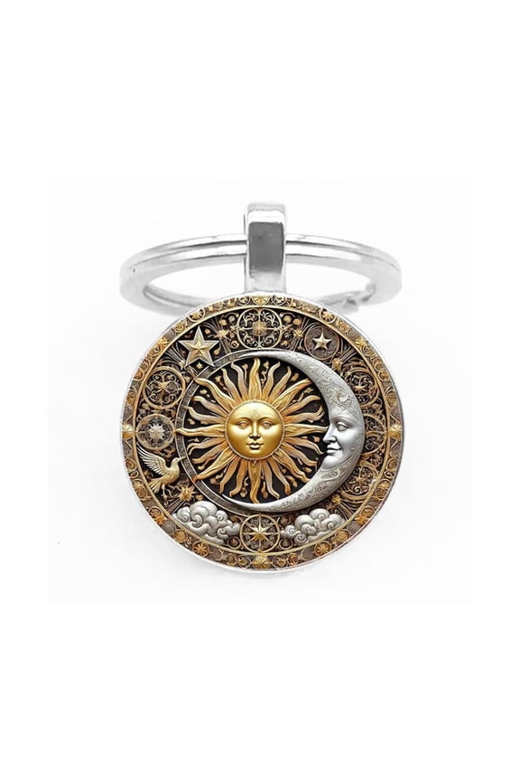 YIEMEEN Elegant Celestials Keychain Sun God Moon Star Design For Various Purposes