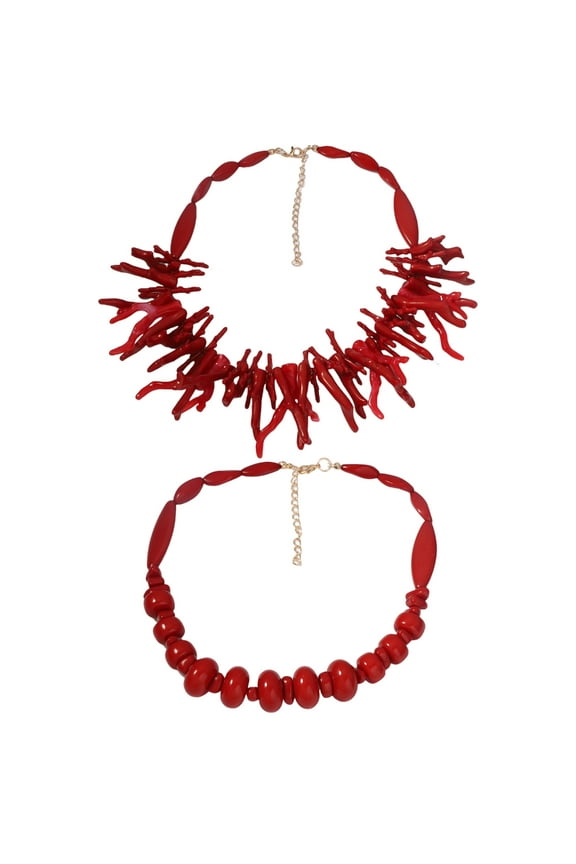 YIEMEEN Elegant Coral Necklace with Unique Irregular Designs Jewelry Accessory for Trendy Looks Women Ladies Daily Use