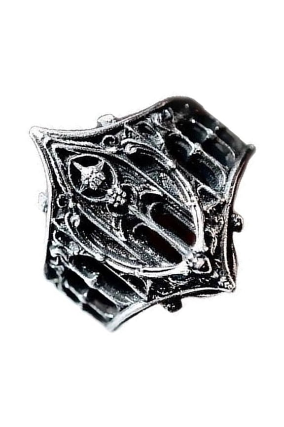 YIEMEEN Elegant Gothic Jewelry Ring Medieval Inspired Design Comfort Fit Adjustable Sizes