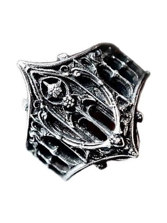 YIEMEEN Elegant Gothic Jewelry Ring Medieval Inspired Design Comfort Fit Adjustable Sizes