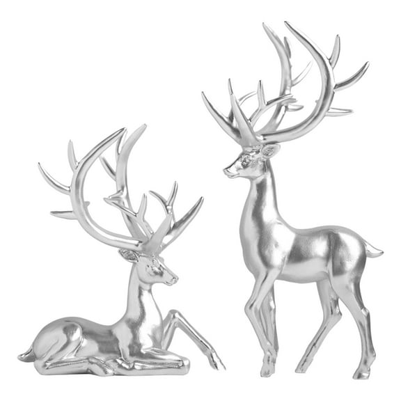 YIEMEEN Elegent Resin Deer Sculptures Reindeer Sculpture For Aesthetic Enhancement Of Any Room Environment Deer Statues