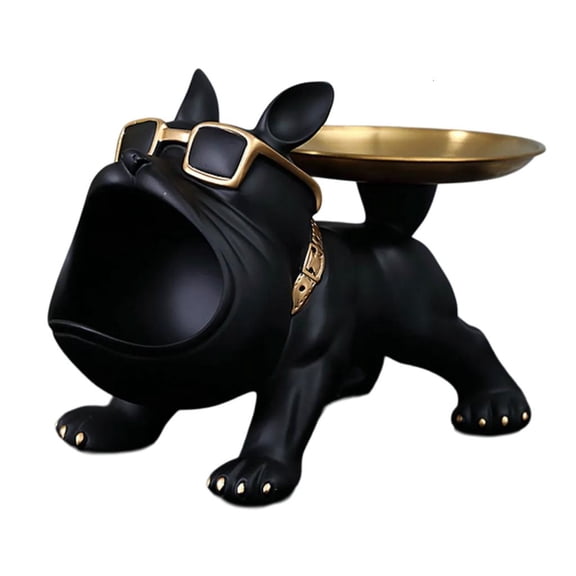 YIEMEEN Entryway Key Storage Tray Creative Big Mouthed Dog Shaped Resin Iron Key Holder