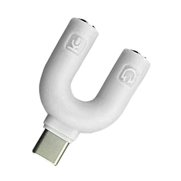 YIEMEEN Ergonomic Audios Splitter Type C to 3.5mm Headphone Connectors for Movie