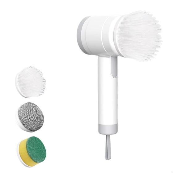 YIEMEEN Ergonomic Electric Cleaning Brush with 3 Head Powerful Cleaner for Kitchen Use