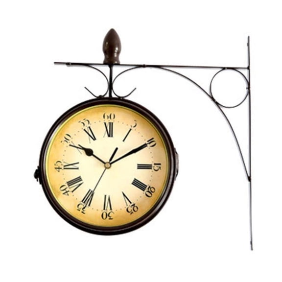 YIEMEEN European-style Double-sided Wall Clock for Creative Classic Clocks Monochrom