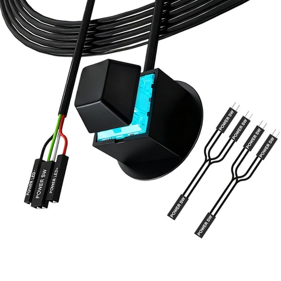 YIEMEEN External Power Switches Extension Cable ABS Computer Case Startup Button For Desktop PC