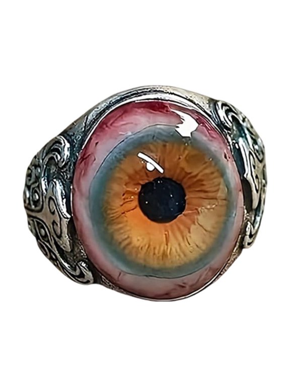 YIEMEEN Eyeball Cocktail Rings Eye Catching Gothic Fashion Jewelry