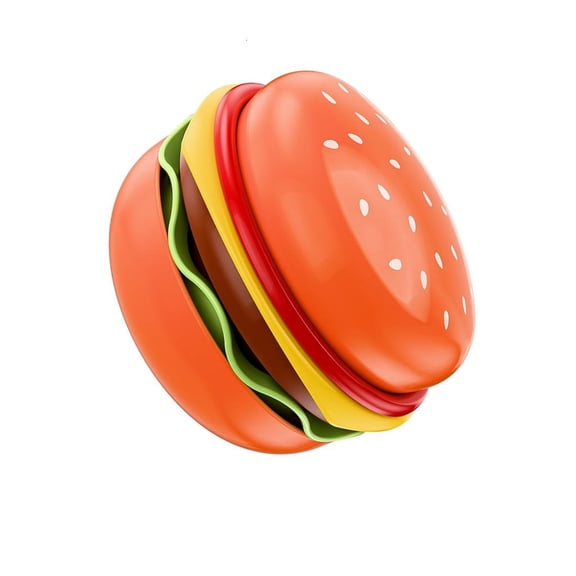 YIEMEEN Family Size 5 Unit Ceramic Tableware Collection in Fun Burger Design Suitable for Daily Use Entertaining Guests