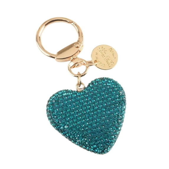 YIEMEEN Fashioinable Stylish Rhinestones Heart Shape Keychain Crystals Bag Ornament Car Keyring Accessory for Women Girls Gifts