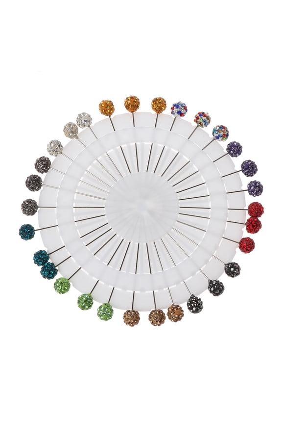 YIEMEEN Fashion 30x/Set Jewelry Pins Hijab Safety Pins Scarf Crystals Ball Brooch