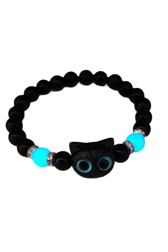 YIEMEEN Fashion Beaded Bracelet Luminous Cat Bracelets Resin Hand Chain Craftsmanship