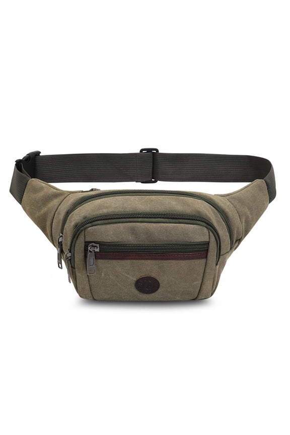 YIEMEEN Fashion Men Canvas Waist Bag Fanny Pack Pouch Sport Money Belt Hip Chest Crossbody Shoulder Purse