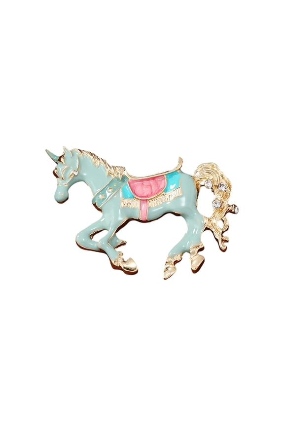 YIEMEEN Fashionable Unicorns Horse Pin Alloy Craft for Work and Social Event