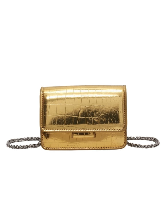 YIEMEEN Fashionable Women's PU Mini Crossbody Bag Small Square Chain Purse