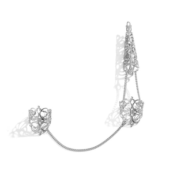 YIEMEEN Fingernail Opening Ring Nail Decoration Finger Tip Ring Nail Protecting Finger