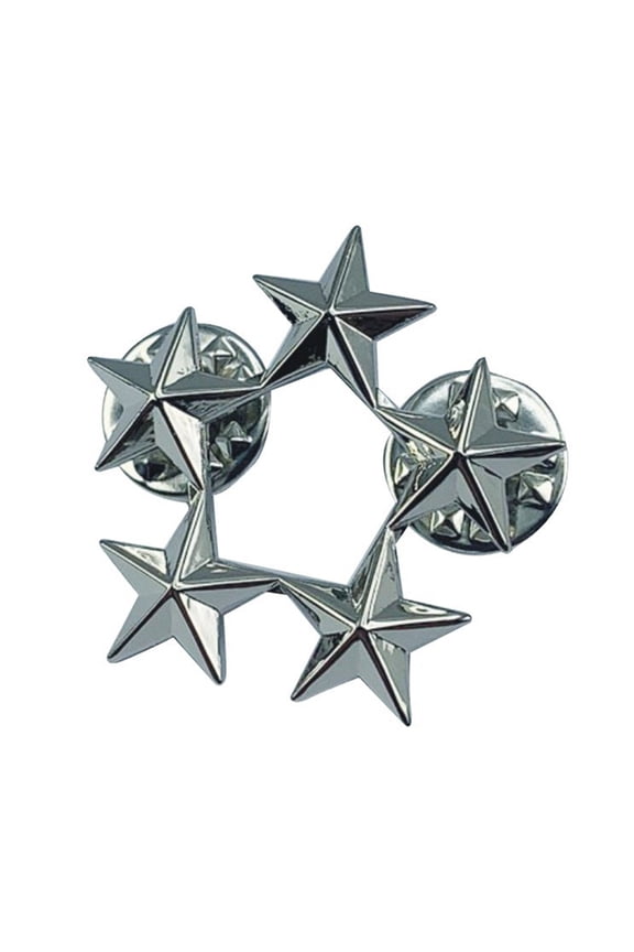 YIEMEEN Five-Pointed Star Lapel Pin Collar Brooch Badage Women Men Pentagram Metal Badge