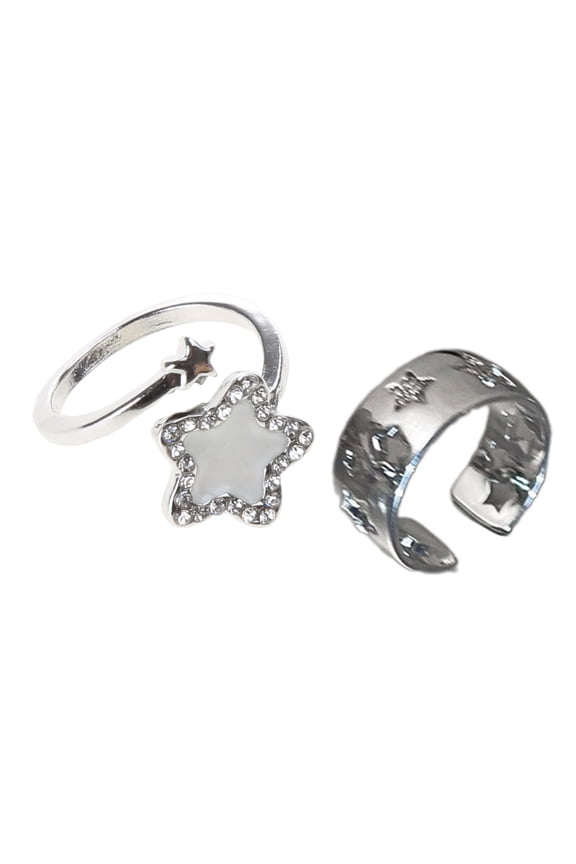 YIEMEEN Five-Pointed Stars Open Rings Stackable Rings Fashion Promise Rings Jewelry