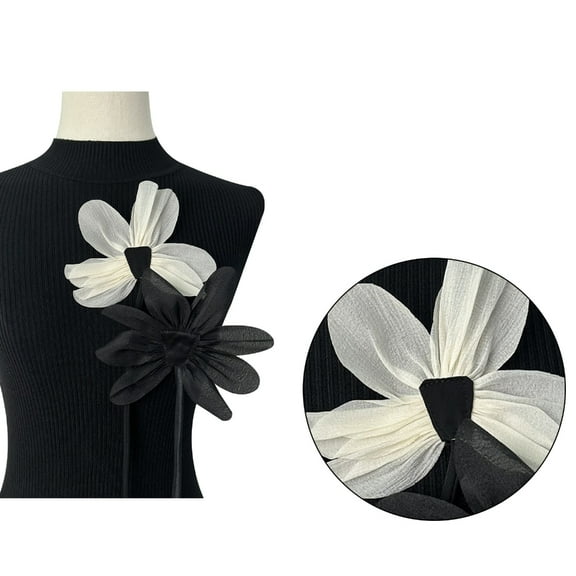 YIEMEEN Flower Lapel Pin Handmade Flower Brooch Stylish Corsage Badge Cloth Accessory