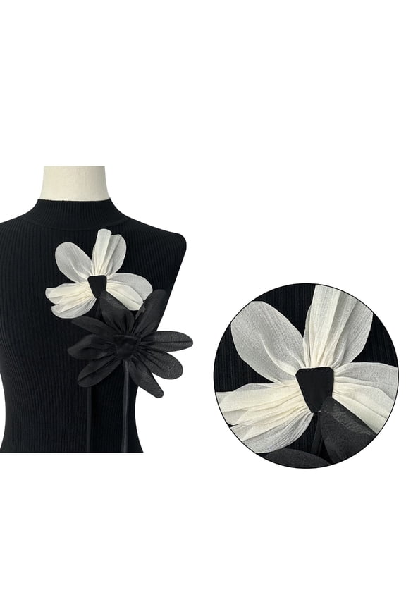 YIEMEEN Flower Lapel Pin Handmade Flower Brooch Stylish Corsage Badge Cloth Accessory