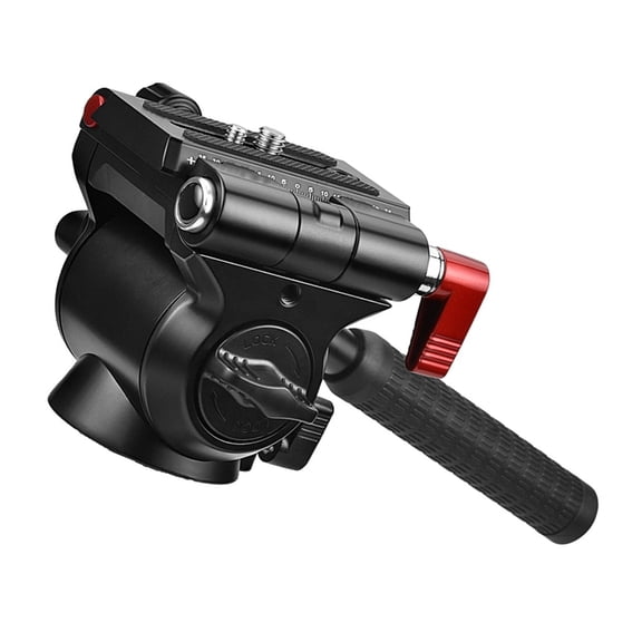 YIEMEEN Fluid Damping Pan Head for Camera Stability Featuring Telescoping Handle Tilt