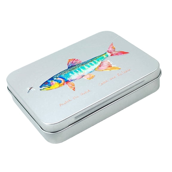 YIEMEEN Fly Fishing Lures Case With Rounded Edges Metal Fly Baits Box Outdoor Fishing Lures Tool Accessories Easy to Use