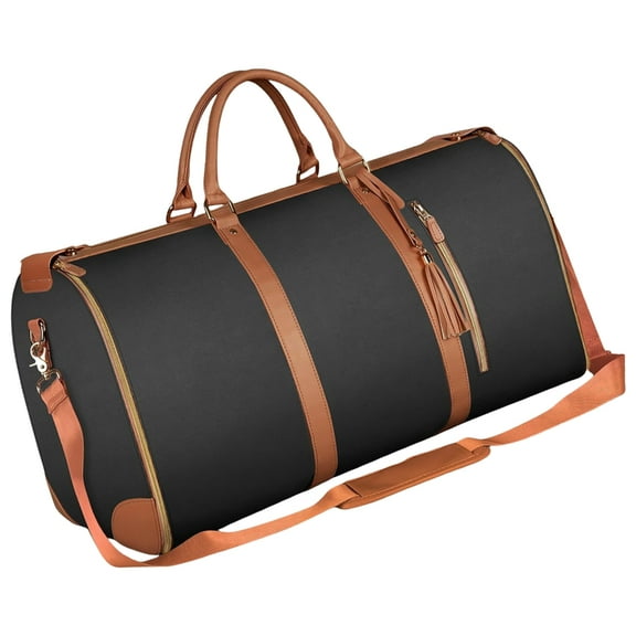 YIEMEEN Foldable Carry On Travel Bag Multiple Compartment Suitcase Suit Bag PU Leaher Waterproof Large Garment Bag