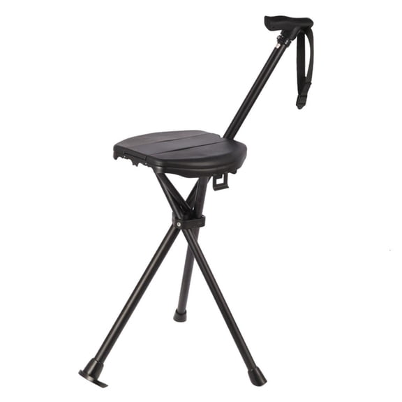 YIEMEEN Folding Walking Stick Light Weight Aluminum Cane Chair NonSlip Portable Stools