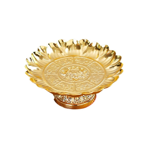 YIEMEEN Fruit Plate Gold Offering Tray Household Kitchen Countertops Decoration