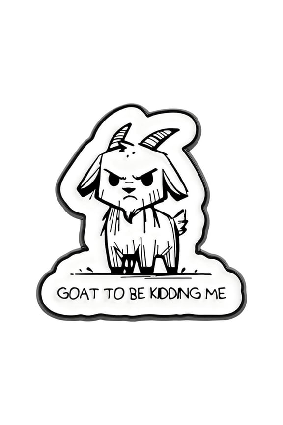 YIEMEEN Funny Goat Designs Alloy Brooch Pin for Cool Fashion Accessory on Lapel Backpack Hat Animal Jewelry Gift