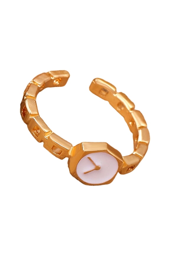 YIEMEEN Geometric Watch Chain Open Ring Lightweight for Women Fashion Jewelry Gift