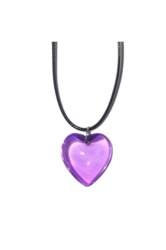 YIEMEEN Goth Black Rope Big Loves Heart Pendant Choker Necklace for Women Niche Elegant Adjustable Chain Simple Design Jewelry