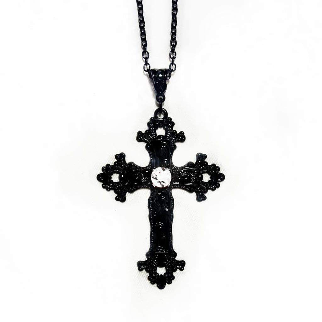 Gothic Religious Cross Pendant Choker Necklace - Y2K Vintage Dark Alloy Necklace For Men & Women - View #8