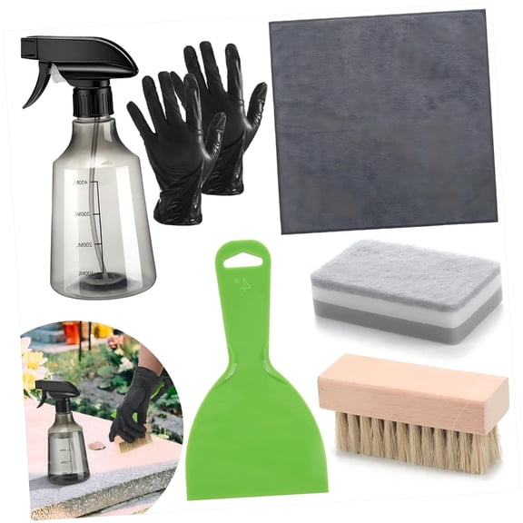YIEMEEN Grave Marker Cleaning Tool Set Gentle on Stone Surfaces 7 Pieces Microfibre