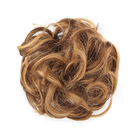YIEMEEN Hair Pieces Bun with 8-tooth Claw Clip Curly Wavy Hair Scrunchie with Clip in Hair Bun Synthetic Hair Scrunchies