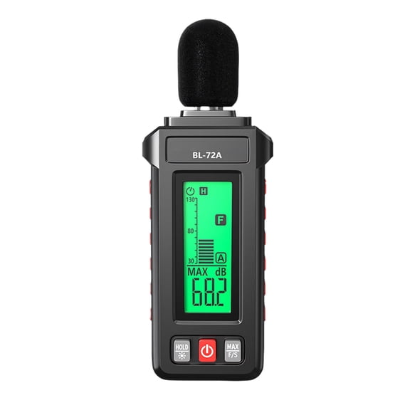 YIEMEEN Handheld Decibel Reader With Clear LCD Screen 30dB-130dB Wide Measuring Ranges