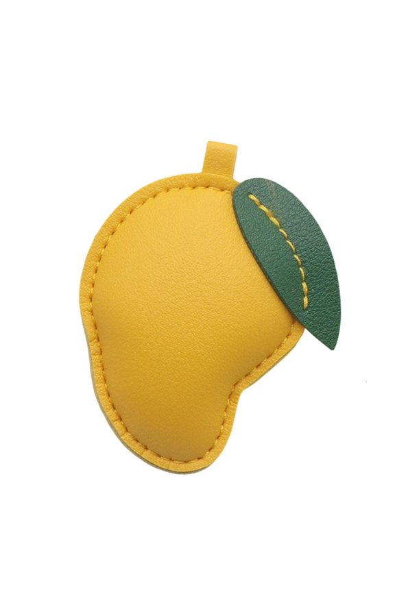 YIEMEEN Handmade Mangos Shape Keychain Leather Craft Key Accessory Unique Handmade Decoration Suiatble for Bags Purses Decorating