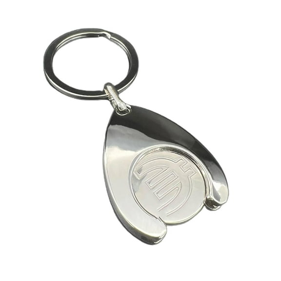 YIEMEEN Handy Trolley Tokens Keychain Versatile Metal Coin Holder Key Chains Indispensable Keyring Decortaion for Shopping Crowd