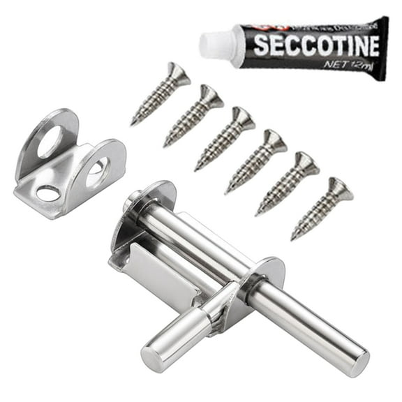 YIEMEEN Heavy Duty Door Lock Small Solid Sliding Bolts Latches Hasp Stainless Steel Door Lock Buckle for Wood Fence Interior Door