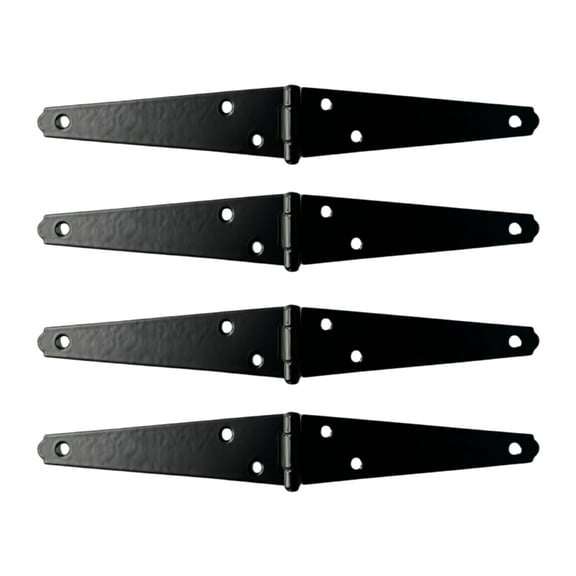 YIEMEEN Heavy Duty Strap Hinges Black Shed Door Gate Hinges with Screws Furniture Door Hardware for Fence Wood Gate Cabinet Door