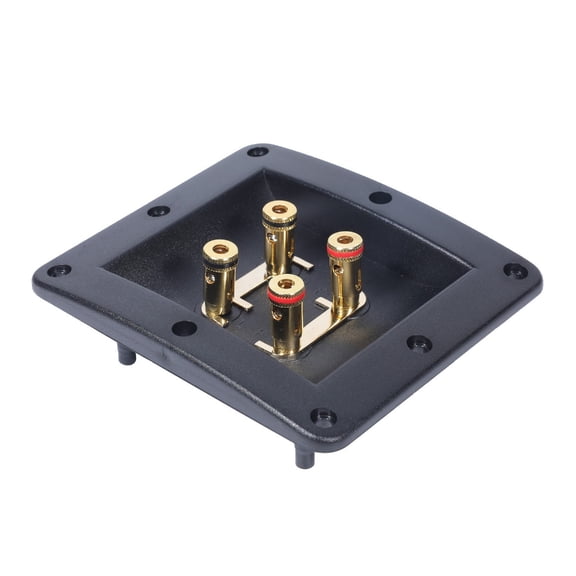 YIEMEEN High Capacity Audios Junction Box Professional Speaker Terminal Box with 4Port for Multiple Speakers Black Connectors