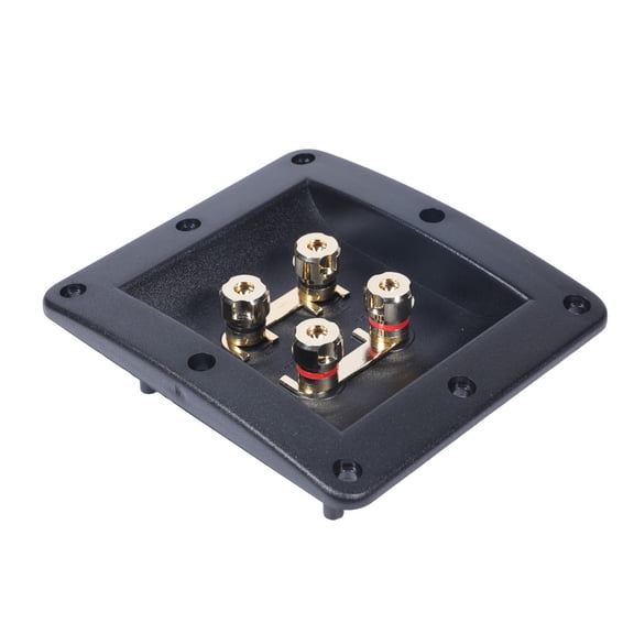 YIEMEEN High Capacity Audios Junction Box Professional Speaker Terminal Box with 4Port for Multiple Speakers Black Connectors