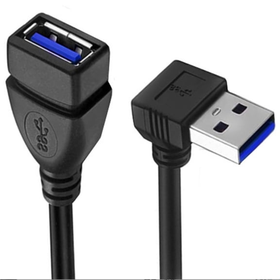 YIEMEEN Highly Speed USB3.0 Extension Cable Left and Right Angle Design for Efficient Devices Connection For Quick Setups