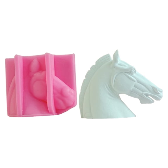 YIEMEEN Horse Head Shaped Silicone Mold for Jewelry Making Home Decoration Projects Gypsum Making Mold Plaster Cement Mould