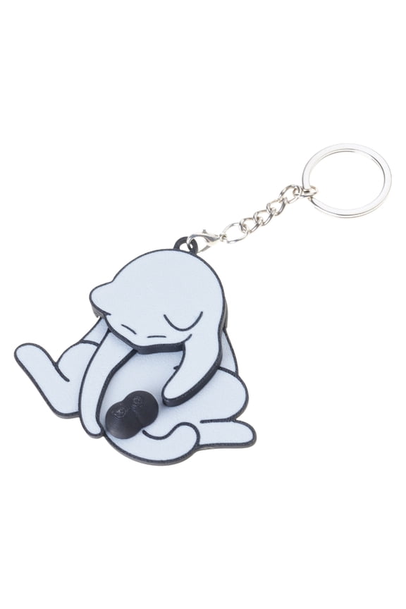 YIEMEEN Innovative Cats Egg Keychain with Fun Spin and Pull Features Novelty Key Holder