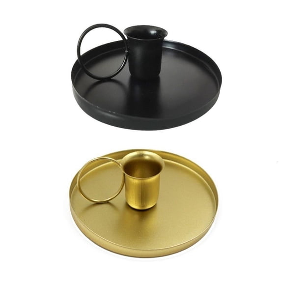 YIEMEEN Iron Candle Holder with Handle Candlestick for Living Room Dining Table Decors