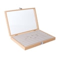 thumbnail image 1 of YIEMEEN Jewelry Organizers Tray Wood with Clear Glass Cover and Compartments for Jewelry Enthusiasts Home Decors and Gift, 1 of 17