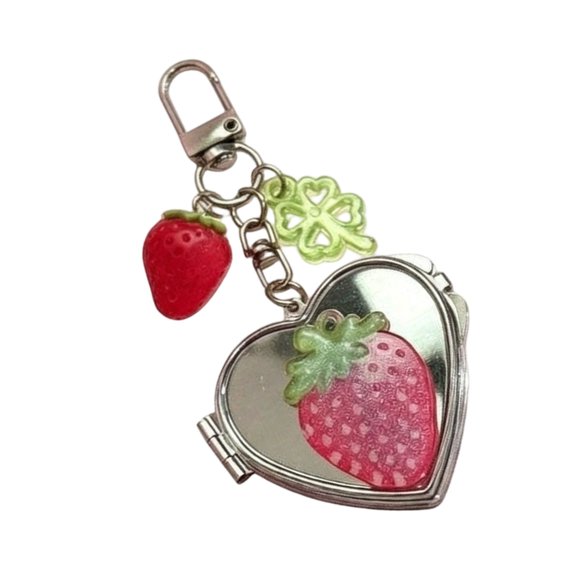 YIEMEEN Key Compact Mirror with Hinged Fold-Open Access for Makeup Checks
