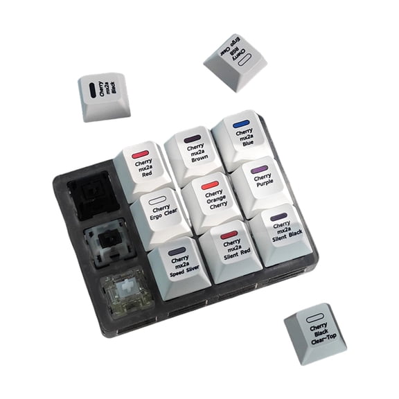 YIEMEEN Keyboard Cherrys MX Switching Tester 12Key Mechanical Keyboard Sampler Keycaps