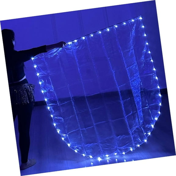 YIEMEEN LED Light Up Worship Dance Flag with Extendable Poles Semi Circle Praise Church Banners for Adult and Girls Performances